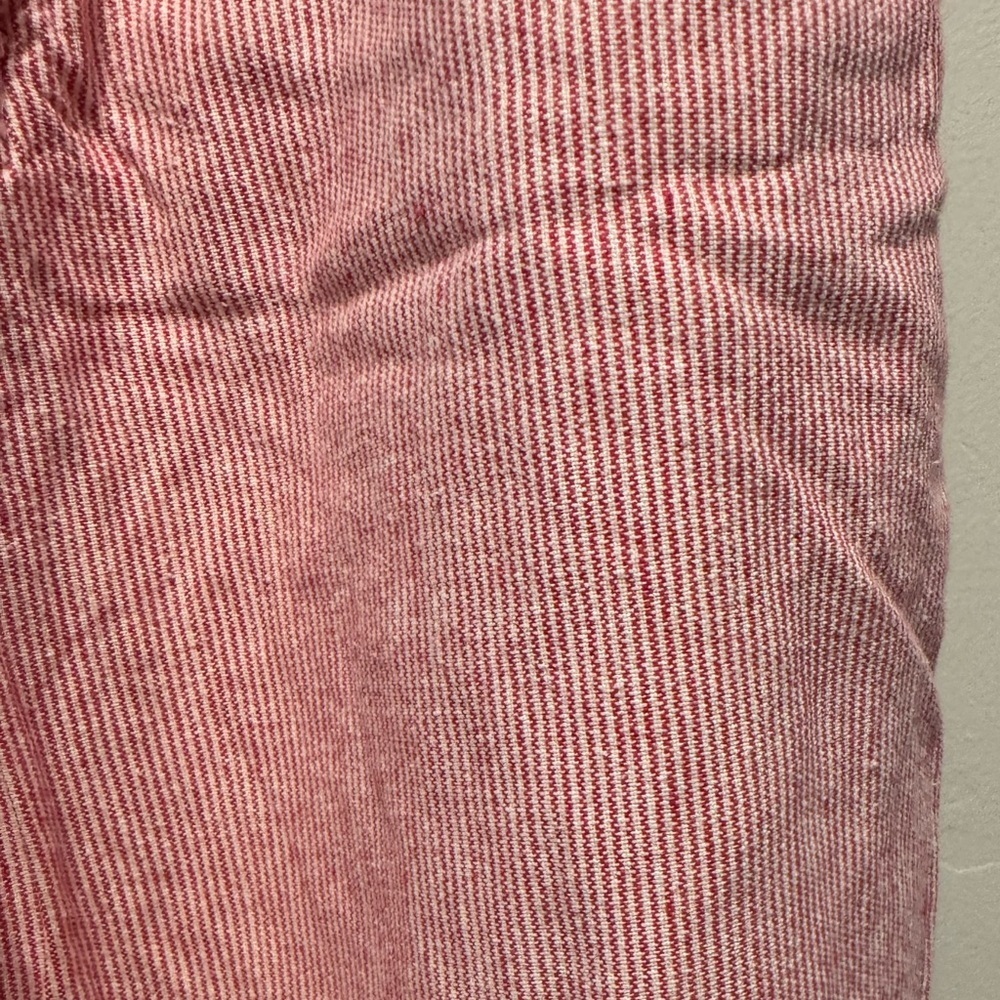 Jensen Vintage 70s Red Stripe Paperbag Waist Wide Leg Pants Small/26 - Picture 5 of 6